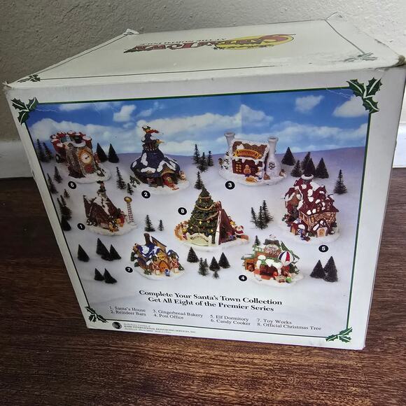 Vintage Santa's Town at the North Pole Christmas Village Post Office in Box - Picture 2 of 9